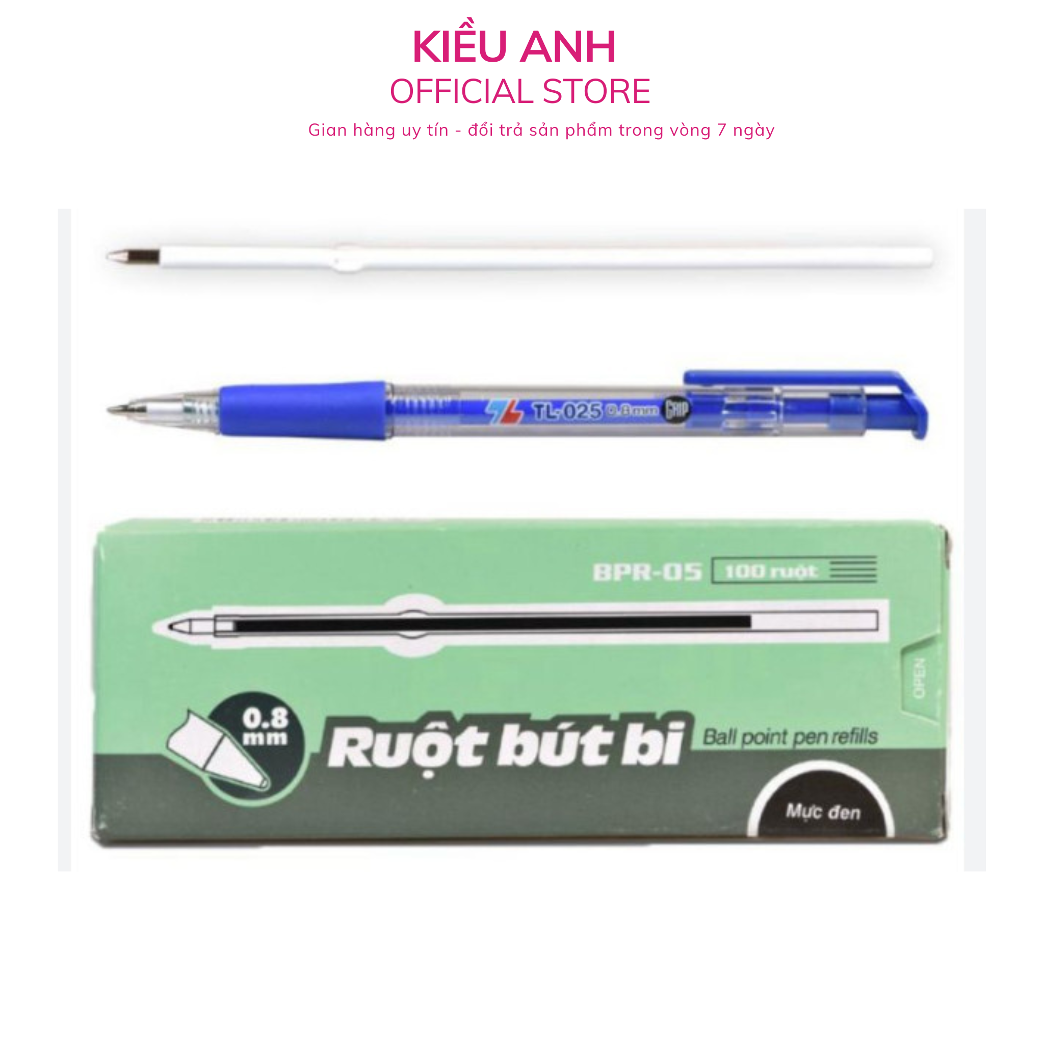 Combo 10 ruột bút bi tl bpr-05- dùng cho bút tl-023 và tl-025