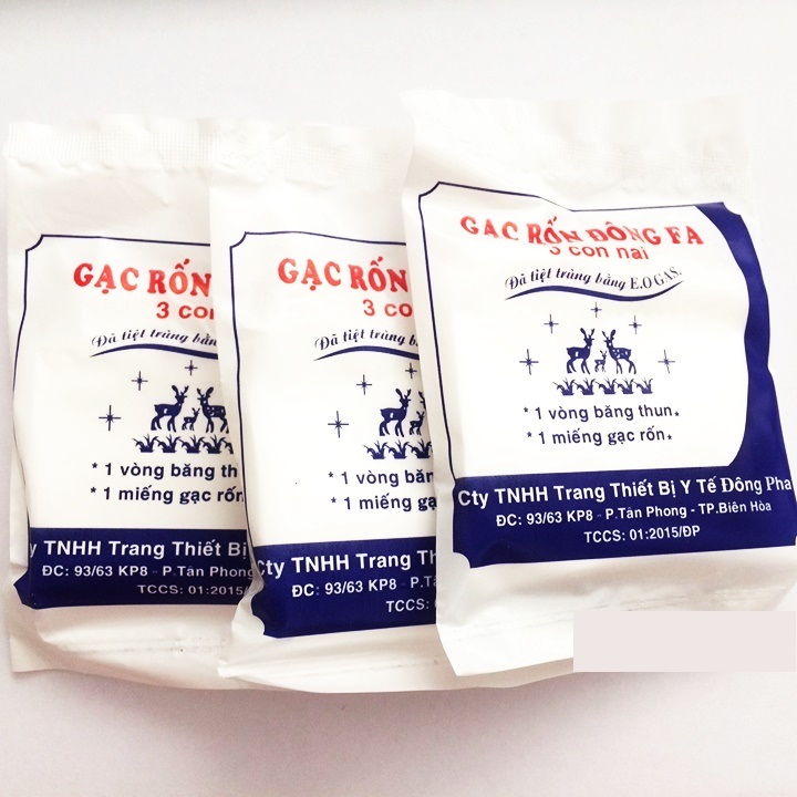[Hoàn tiền 6%]Sét 3 gạc rốn Đông Fa