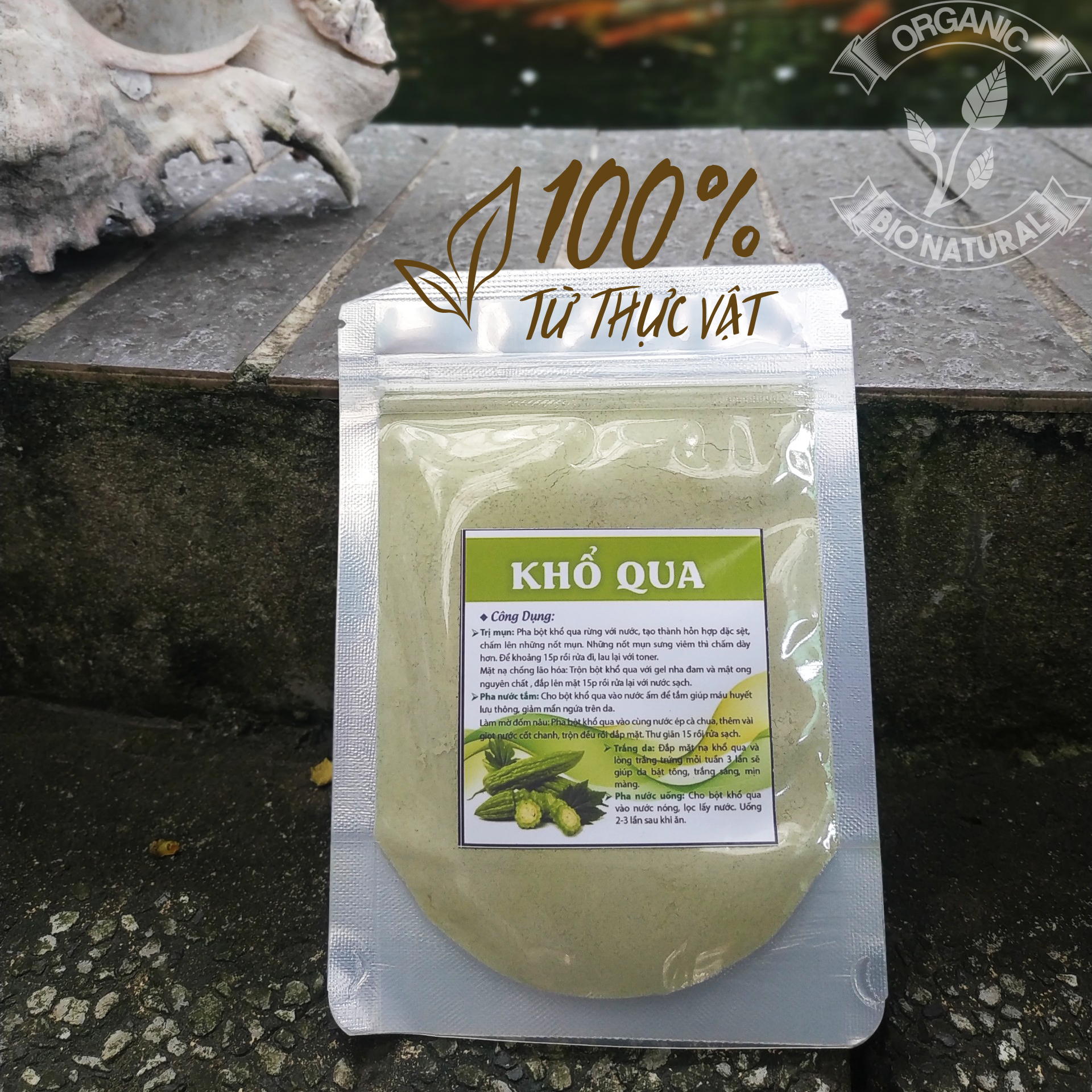 [HCM][BIONATURALVN] Bột đắp mặt nạ Khổ Qua HANDMADE 50gr