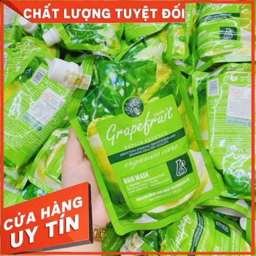 Kem ủ tóc bưởi grapefruit valer 500ml hấp ủ tóc mềm mượt , ngăn rụng , phục hồi tóc hư tổn