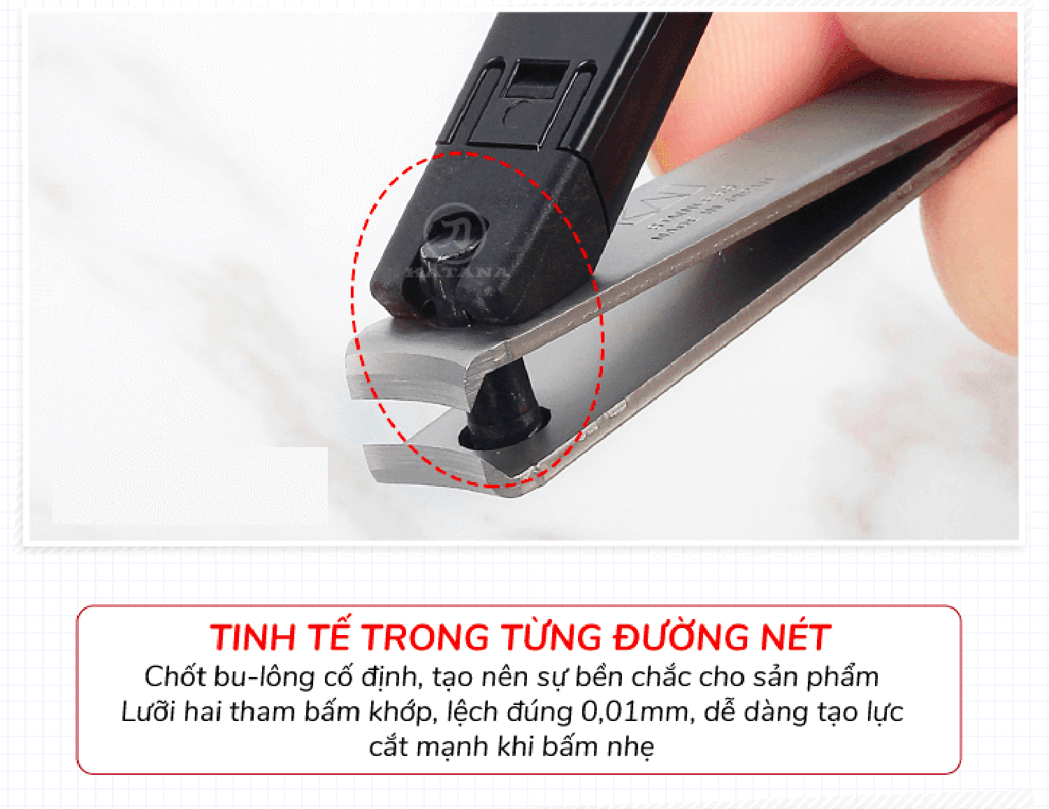 Bấm móng tay cao cấp Nhật KAI-001L màu đen KE0123