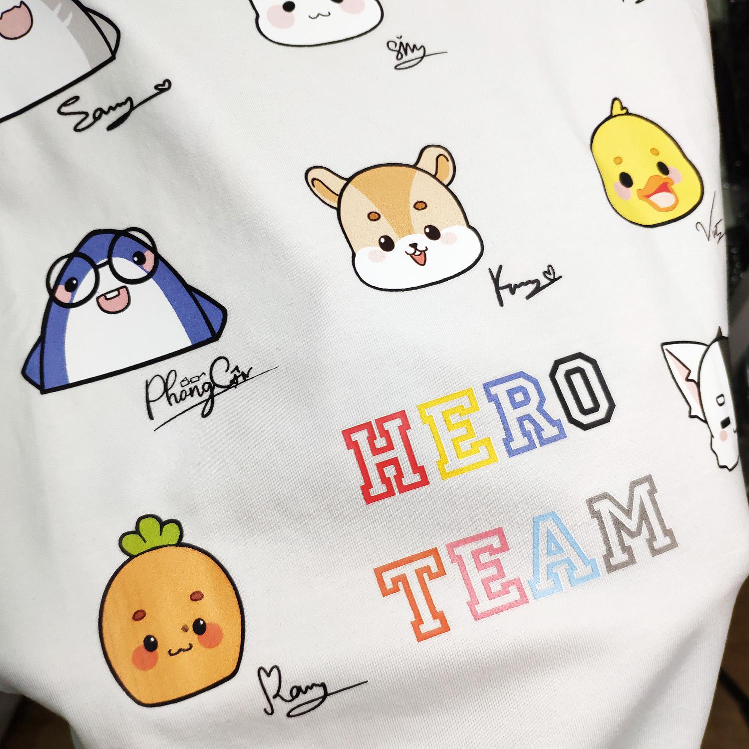 Áo linh vật Hero Team màu trắng