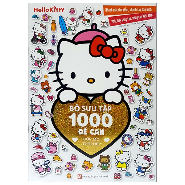 Fahasa - hello kitty - bộ sưu tập 1000 đề can - ước mơ tươi đẹp
