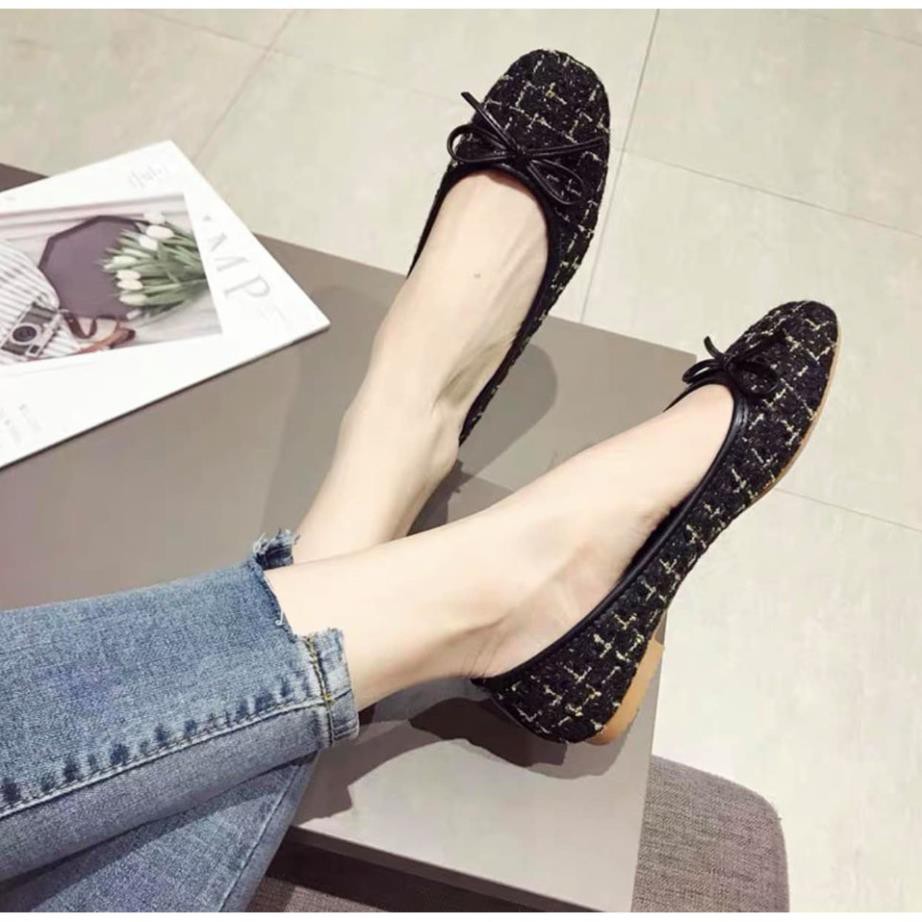 Giày búp bê nữ kim tuyến