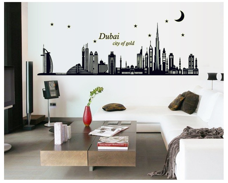 [HCM]Decal dán tường Dạ quang Dubai dạ quang siêu nét DDQ001 (55 x 165 cm)