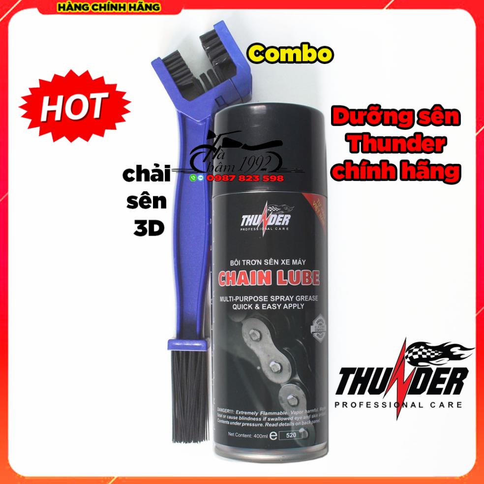 Bôi Trơn Và Rửa Sên Thunder Chính Hãng [ Mua Bộ Kèm Cọ Chà Sên ]