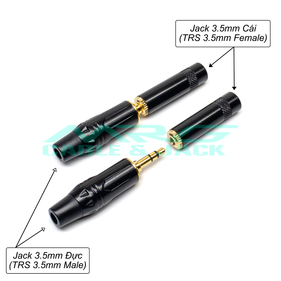 Jack 3.5mm Cái Dùng Hàn Dây (TRS 3.5mm Female), giá 1 chiếc. J-3