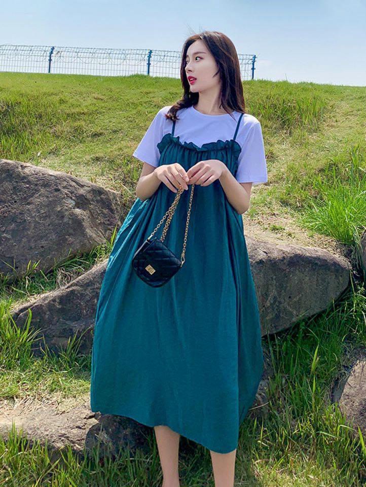 [Hàng Đẹp]Đầm Bầu, Váy Bầu Cổ Bèo Cực Xinh, Thời Trang & Trẻ Trung, Mẫu Mới Nhất Hè