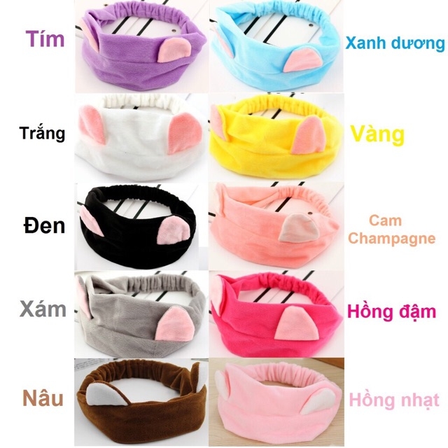ALOWATCH  Băng đô tai mèo nhiều màu