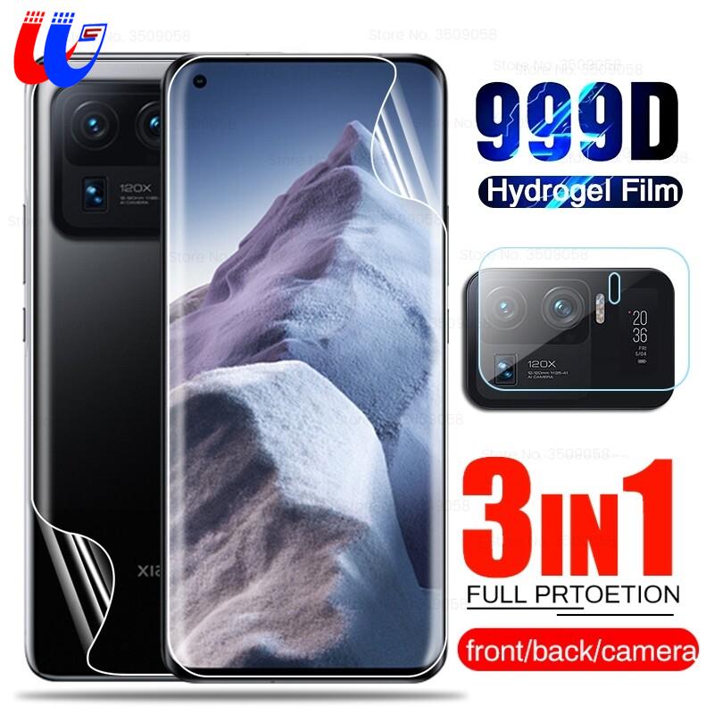 For Xiaomi Mi 11 Ultra 2021 3 In 1 Full Cover Front + Back Hydrogel Film For Xiaomi Mi 11 lite 5g mi 11ultra Camera Lens Protection Film Full Screen Lens Film For Xiaomi 11 Ultra lite Soft Glass Ultra thin Film