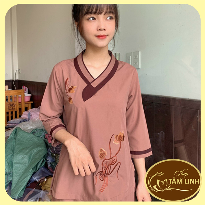 Đồ Lam Đi Chùa_Mẫu Tim Bầu