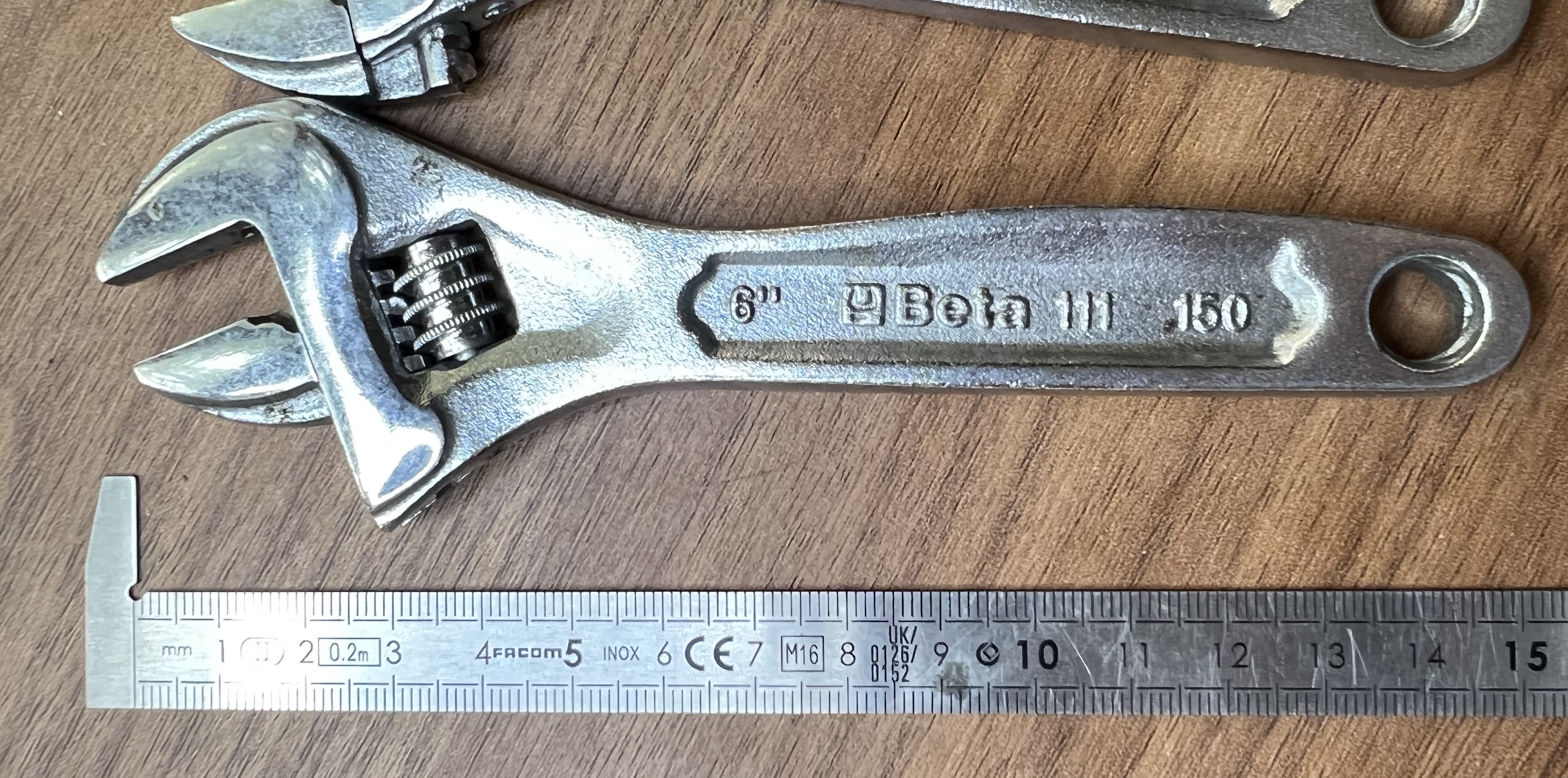 Mỏ lết Beta 6" Italy - Thanh lý mới trên 90%