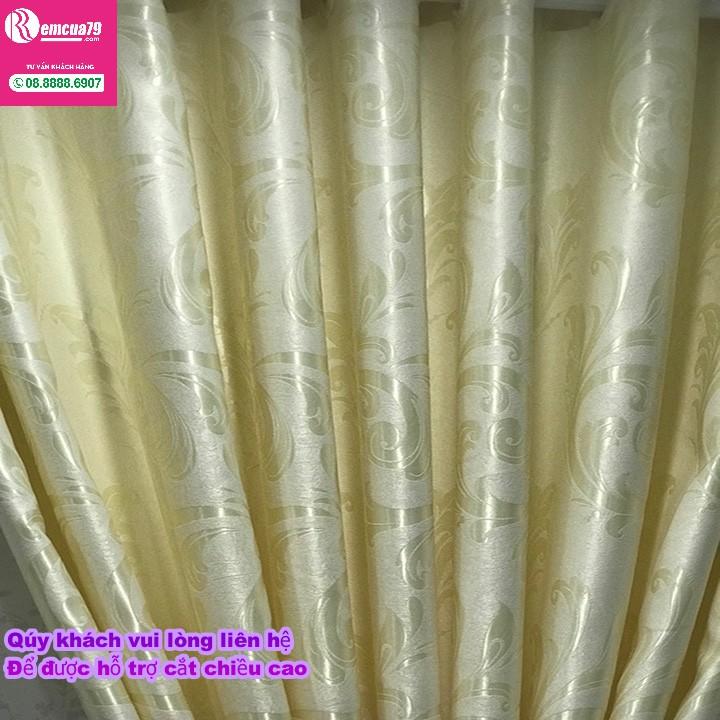 Rèm, màn cửa Ph curtains ( ngang 300 cao 130cm) KEM VÀNG + tặng dây vén màn