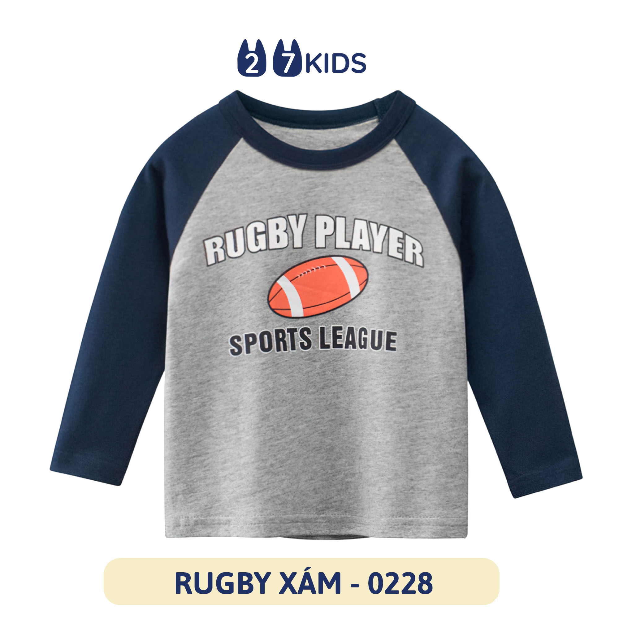 Áo thun dài tay bé trai 27Kids áo thu đông nam 100% Cotton cho trẻ từ 2-10 tuổi BLTS4