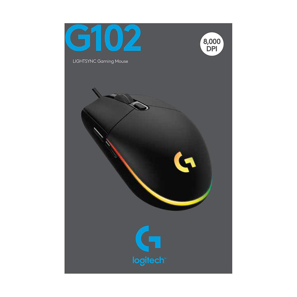 Chuột game Logiteche G102 màu đen -  độ nhạy thiết kế cho game