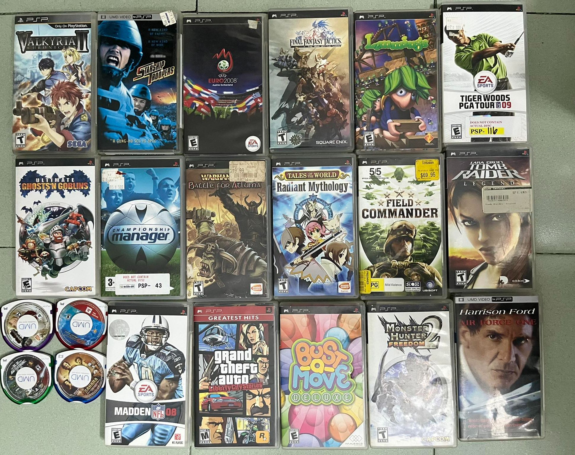 Đĩa game Psp gốc Tekken, Euro, NBA, Golf, Madden, Grand Theft Auto, Monster Hunter - PlayStation Portatble - hàng chính hãng