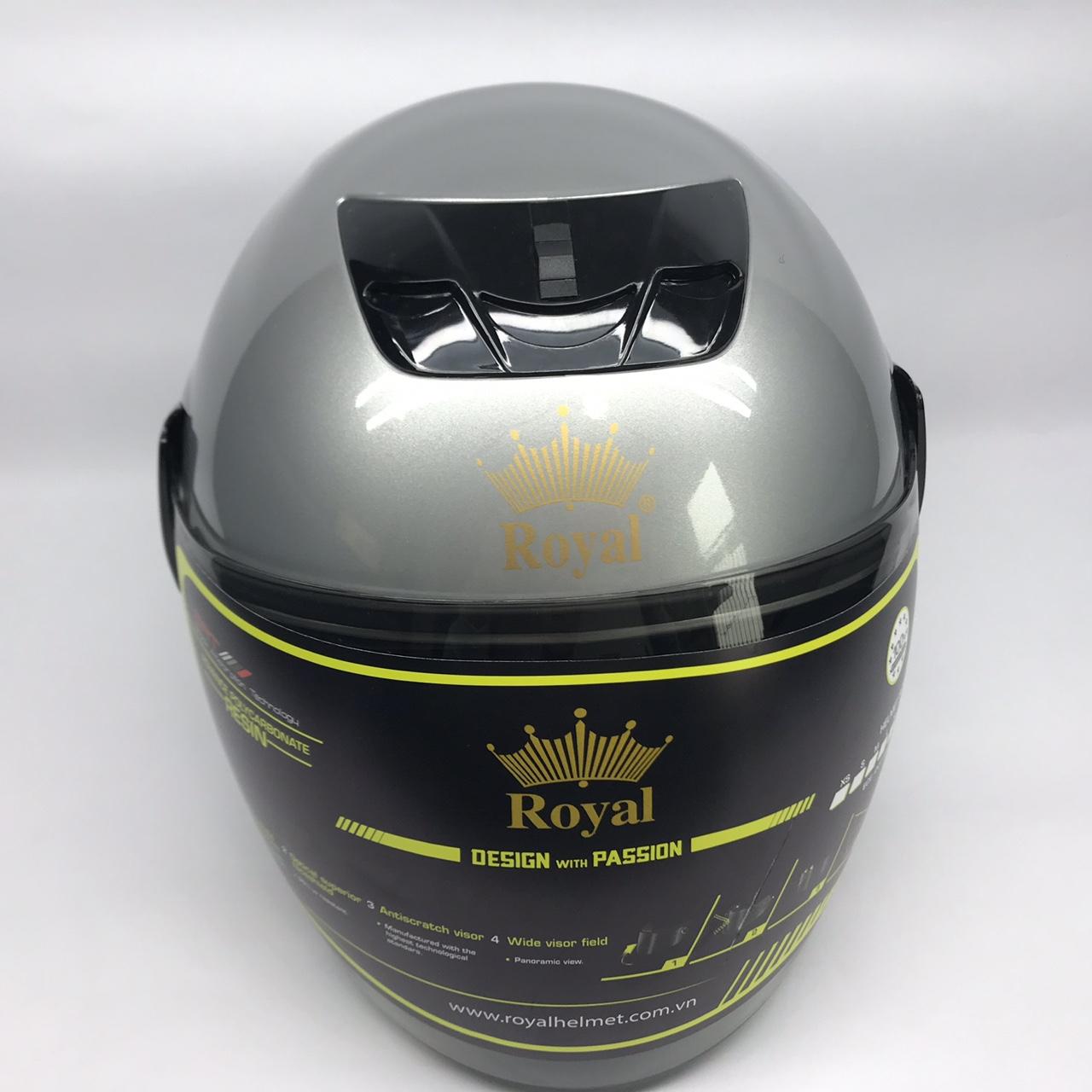 [HCM]Nón bảo hiểm Royal M01 màu đen , bạc