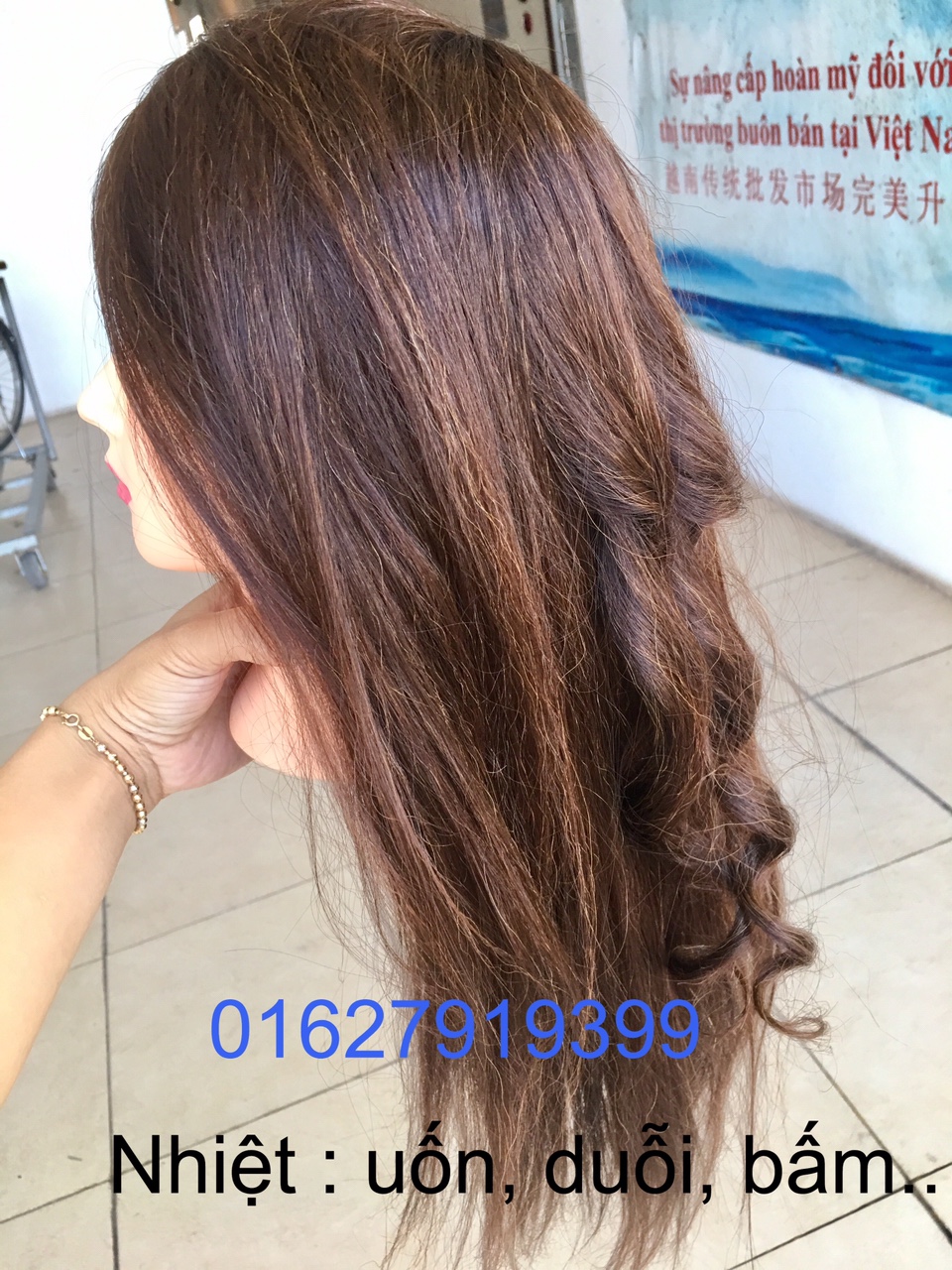 Đầu manocanh học bớt tóc cô dâu chịu nhiệt MX02