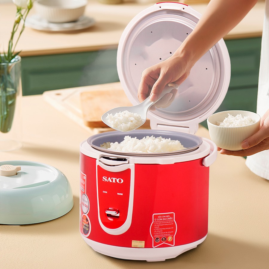 Nồi cơm điện quai xách 1.8L Sato 18Q016