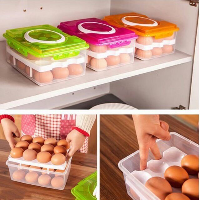 Hộp Đựng Trứng 2 Tầng 24 quả