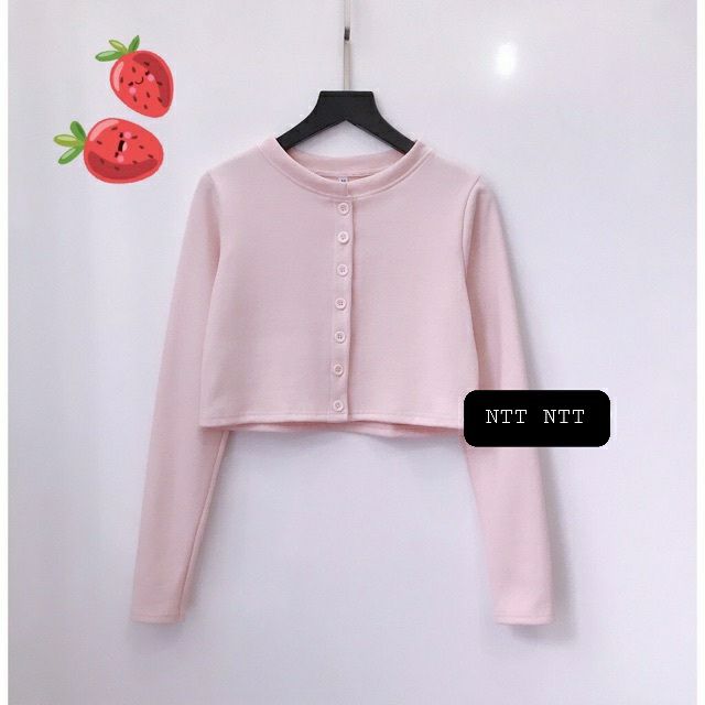 ÁO CROPTOP 6 CÚC THẬT TAY DÀI