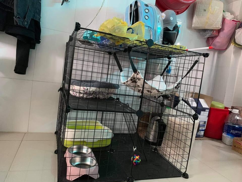 Combo chuồng Mèo Tự Lắp Ghép 4 ô thông minh .