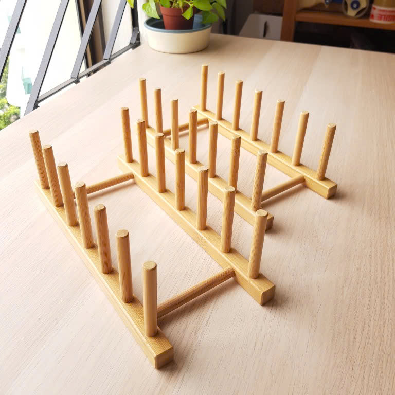 Kệ Để Đĩa bằng tre