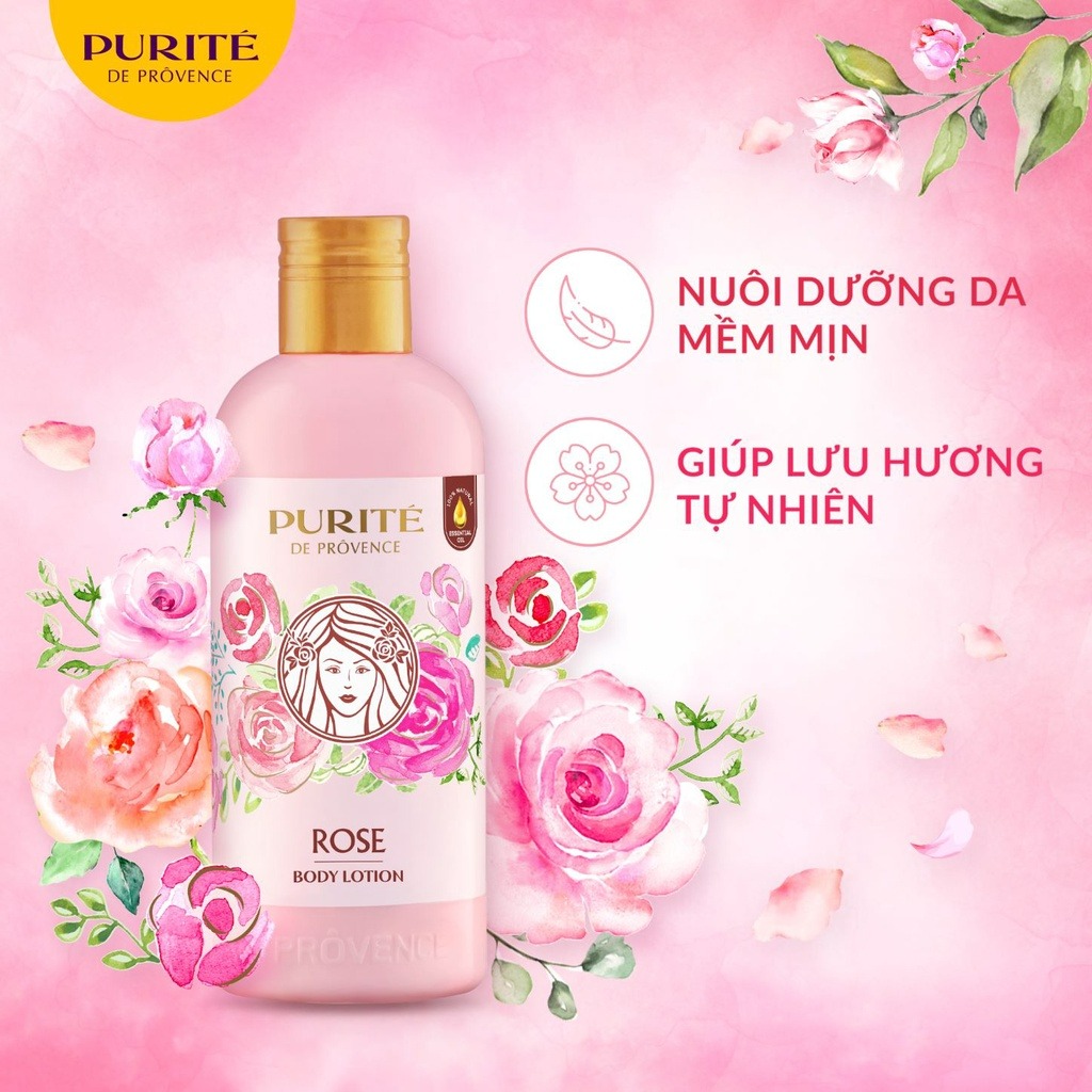 Sữa Dưỡng Thể Thiên Nhiên Purité Anh Đào / Hoa Hồng / Sữa Ong Chúa & Hoa Anh Đào 250ML