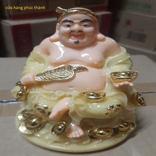 thần tài ông địa đế tròn vàng ( bột đá )