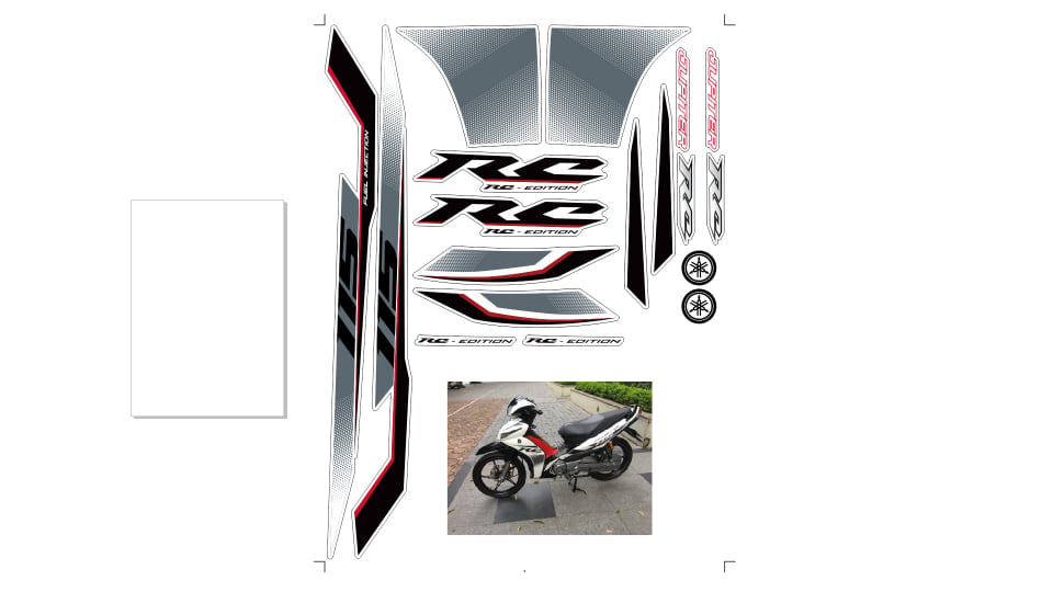 Tem rời jupiter RC đen trắng