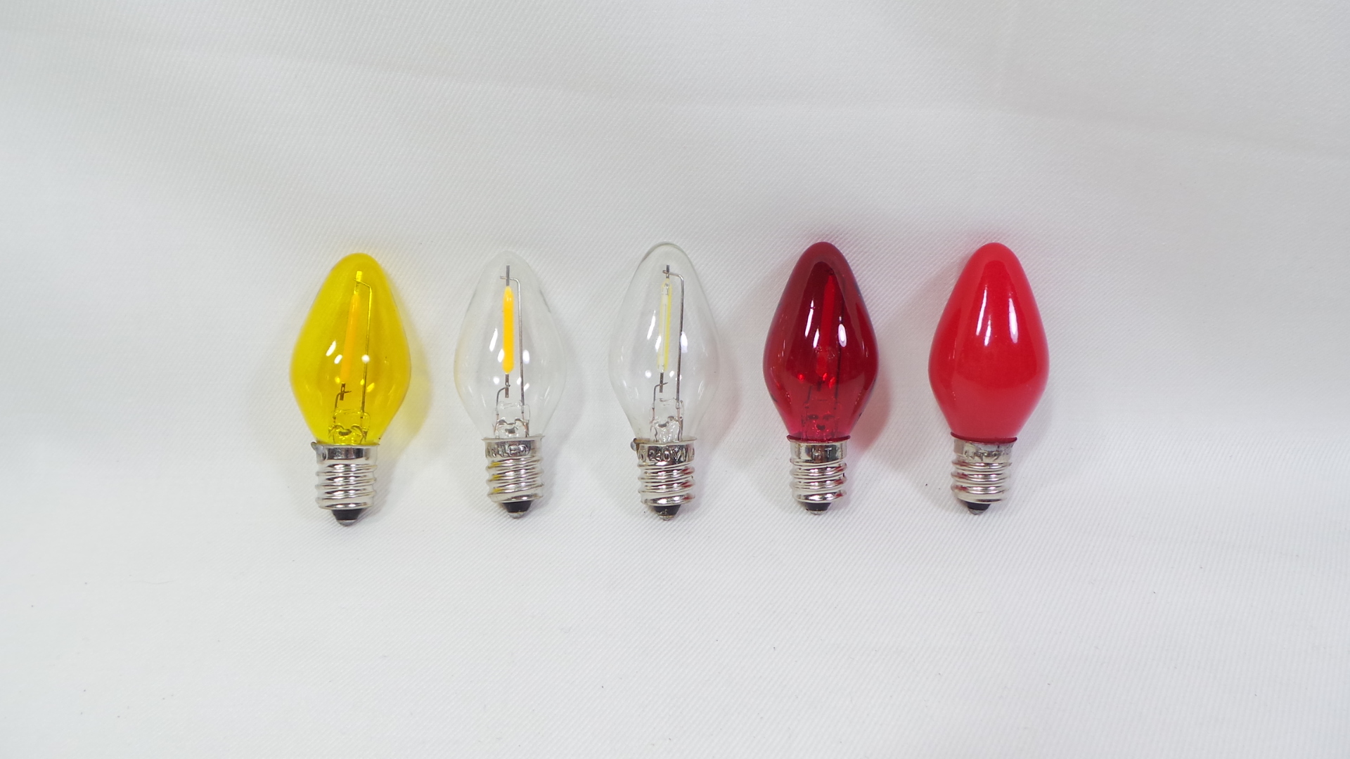 Bóng đèn led trái ớt, cà na 1w, đuôi E12 (trong, vàng, đỏ trong, đỏ đục)