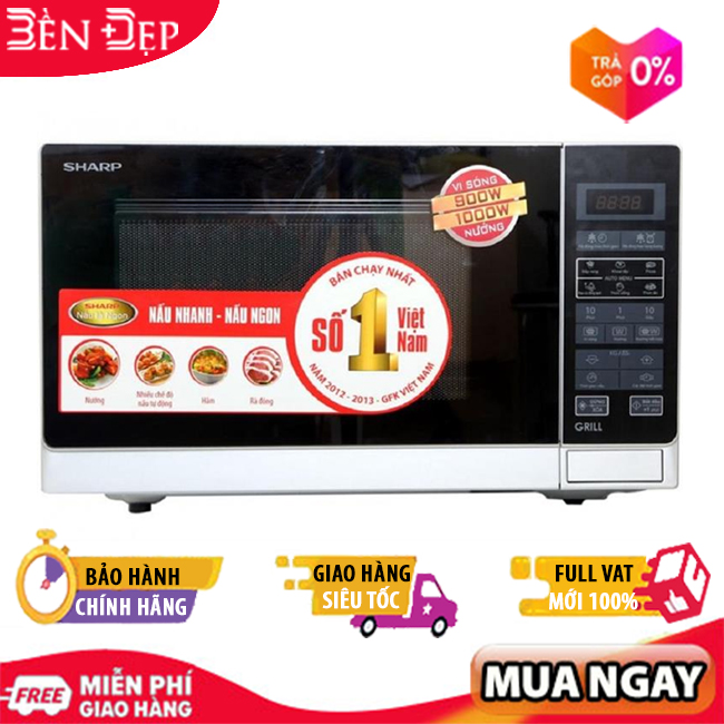Lò vi sóng Sharp R-G572VN-S 25 Lít (Giá áp dụng giao tại HN, HCM& các tỉnh liên hệ shop)