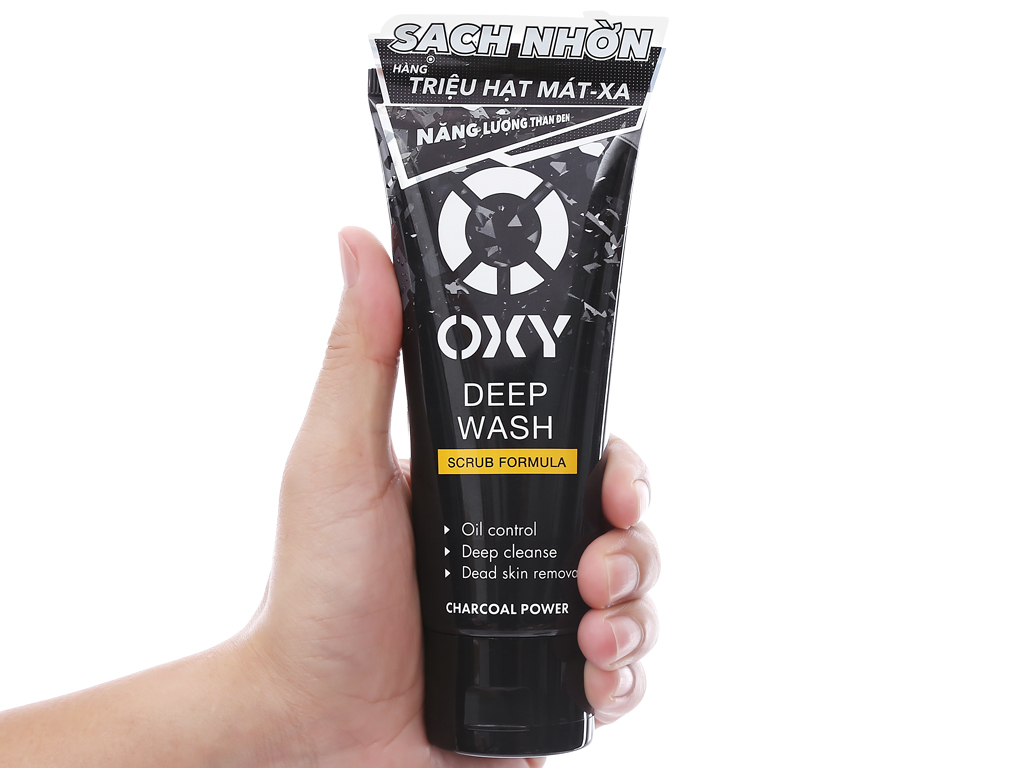[HCM]Kem rửa mặt OXY Deep Wash Scrub Formula có hạt làm sạch sâu đánh bay nhờn tút sáng da 100ml