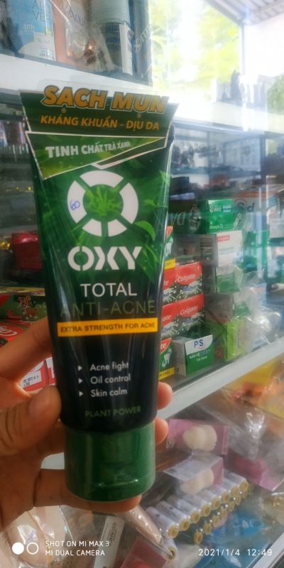 Kem rửa mặt sạch khuẩn mụn kiểm soát nhờn OXY Total Anti Acne 100g giá rẻ