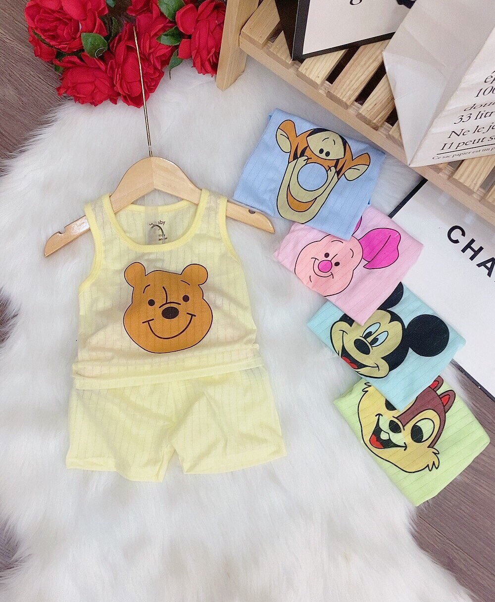 BỘ THUN COTTON CHO BÉ (6-15kg)
