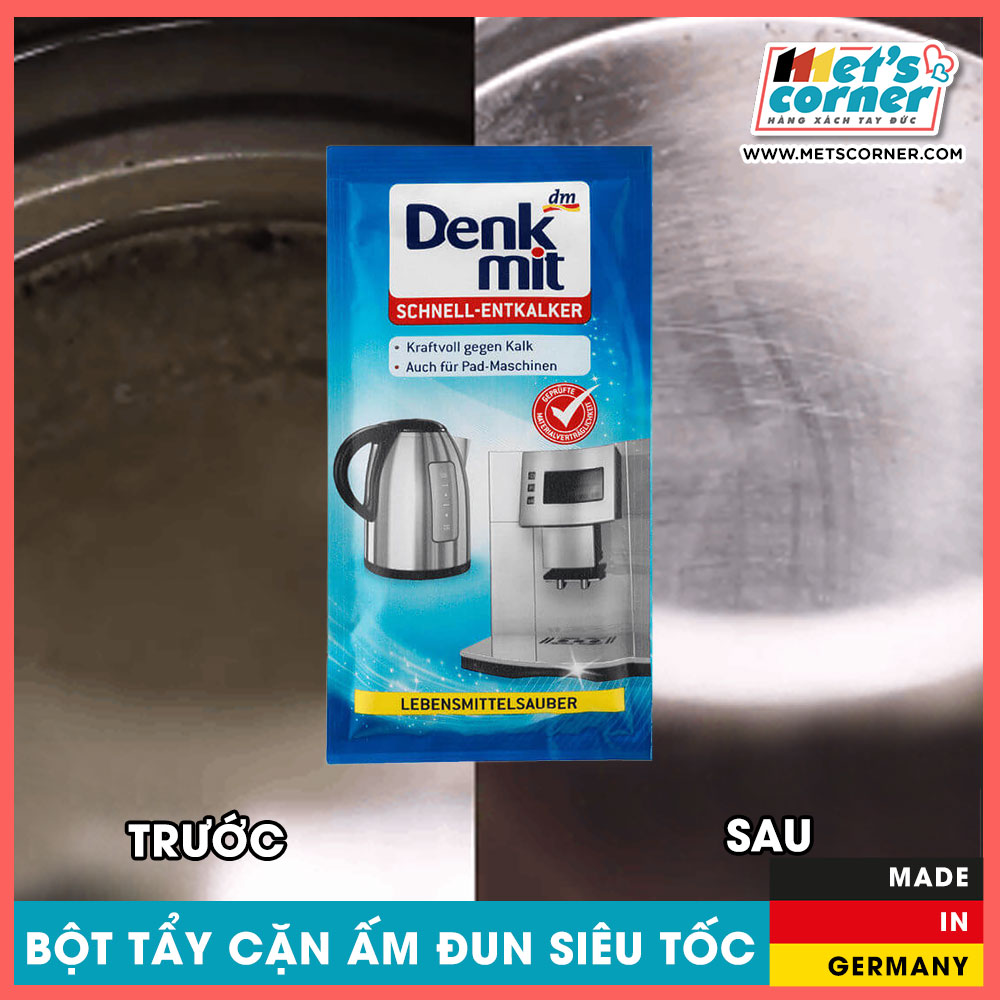 [HCM][Đức] BỘT TẨY CẶN CHO  ẤM SIÊU TỐC - MÁY PHA CAFE DENKMIT