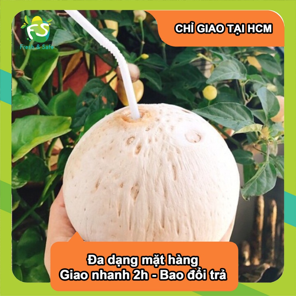 CHỈ GIAO HCM Dừa tiện lợi kèm ống hút - 1 trái