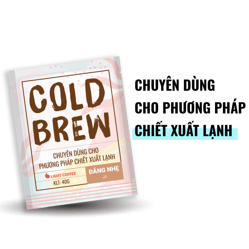 Cà phê pha Cold brew đắng ít Light Coffee  - túi 40gr - Lazcoin