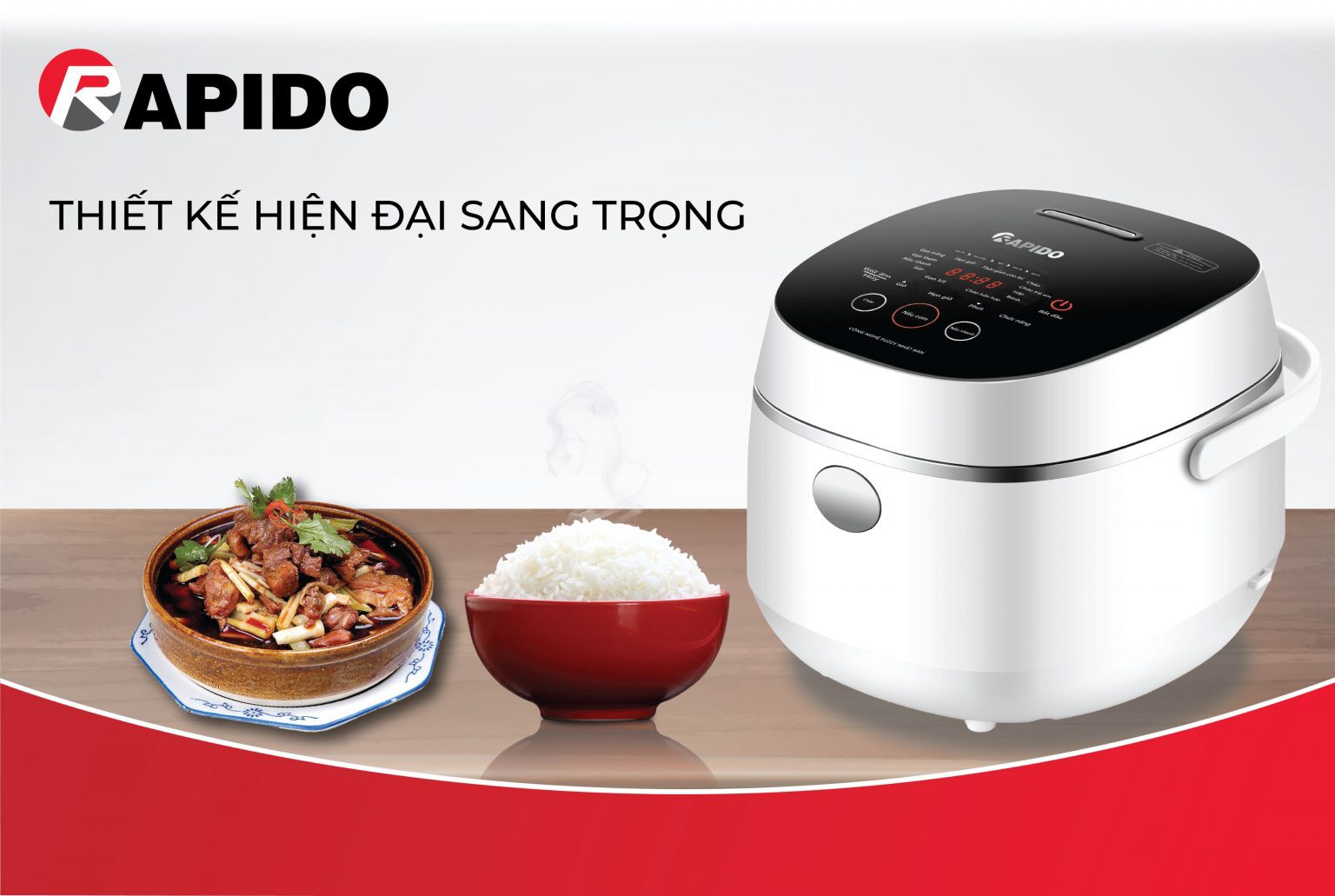 Nồi cơm điện tử Rapido RC-1.2D - 1,2 lít