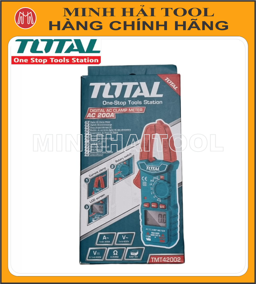 Ampe kìm đo AC kỹ thuật số TOTAL TMT42002