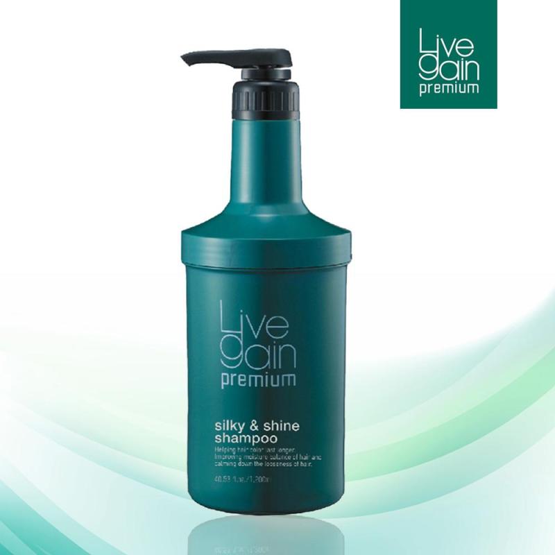 Dầu Gội Giữ Màu Nước Hoa Livegain Premium Silky & Shine Shampoo 1200ml Hàn Quốc cao cấp