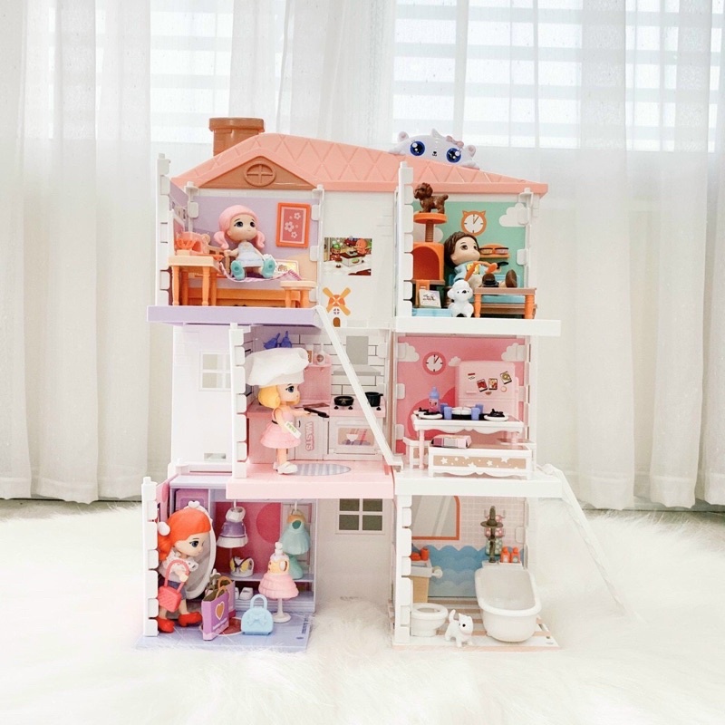Bộ đồ chơi Ngôi nhà búp bê Little World