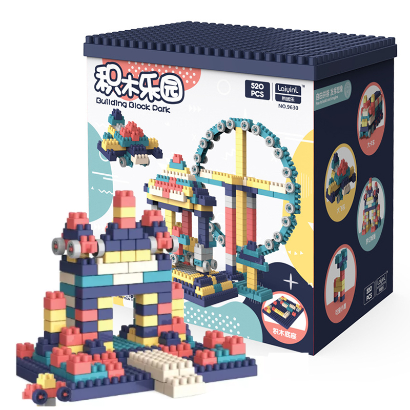 Trò chơi lego sáng tạo 520 chi tiết - Building Block Park 520 PCS, Đồ chơi lắp ghép phát triển trẻ toàn diện, Bộ xếp hình lego 520 chi tiết