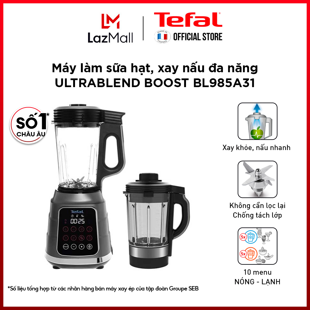 Máy xay nấu đa năng và làm sữa hạt hút chân không Tefal BL985A31 - Gian hàng chính hãng bảo hành 2 năm