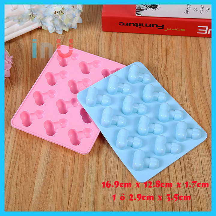 Khuôn silicon con ciu 12 ô đổ socola làm kẹo dẻo rau câu