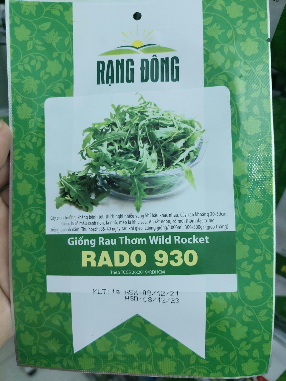 [Seed] Hạt giống rau thơm Wild Rocket RD930, đóng gói 1gr