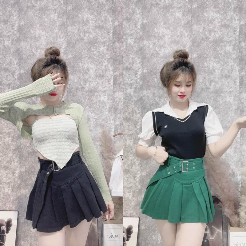Chân Váy Xòe Kềm Nịt Cá Tính