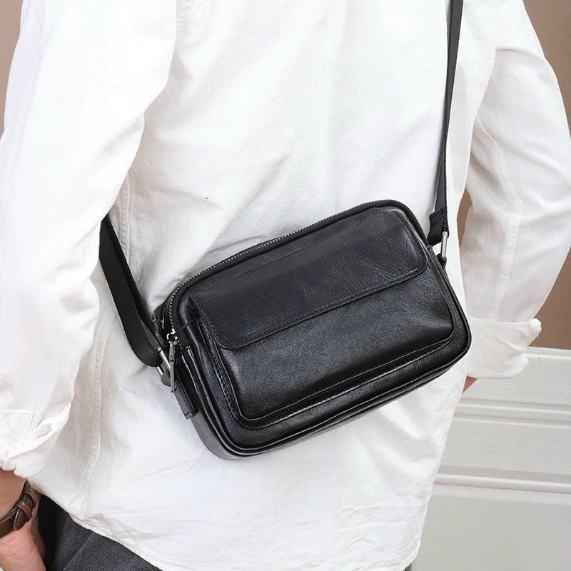 Túi đeo chéo nam nắp gập thời trang