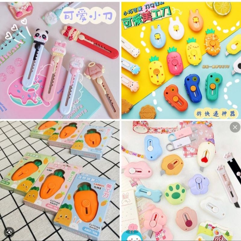 Dao rọc giấy mini cute nhiều hình dễ thương -