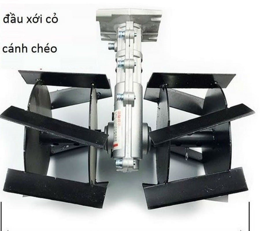 Đầu xới cỏ bằm đất cho máy cắt cỏ - Đầu xới cỏ trục 28, 9 khía